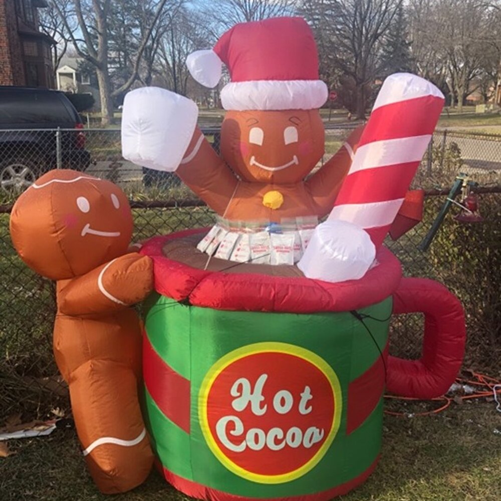 NEW 6 FT Christmas Inflatables Outdoor Decorations, Inflatable Gingerbread - Picture 10 of 10